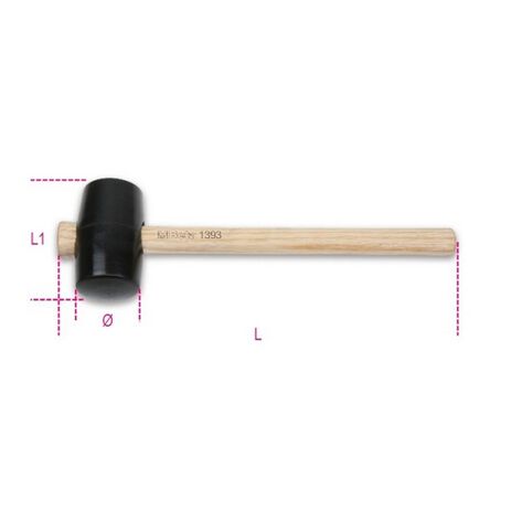 _Beta Tools Hard Rubber Head Hammer | 1393 50 | Greenland MX_